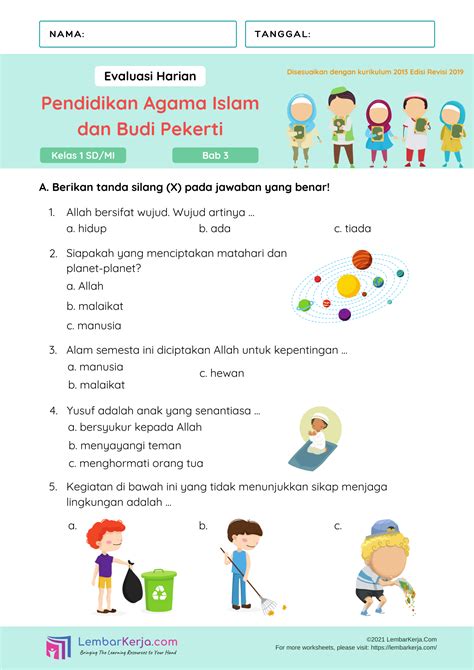 Soal Pai Kelas 1 Archives Lembarkerjacom