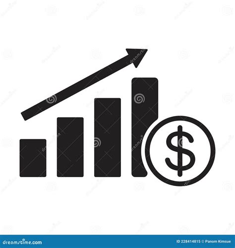 Income Graph Icon Vector For Graphic Design Logo Website Social