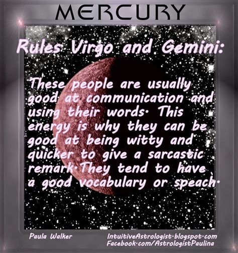 Astrolina Mercury Rules Virgo And Gemini