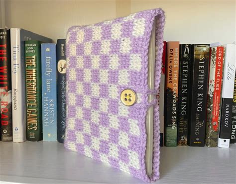 Crochet Checkerboard Book Sleeve Crochet Book Cover Quick Crochet