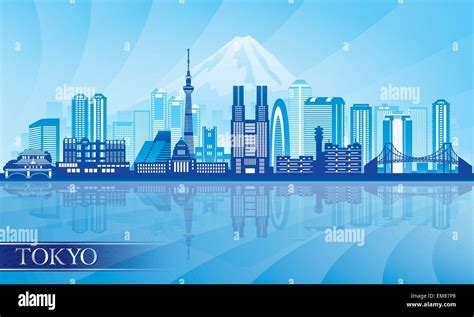 Tokyo City Skyline Detailed Silhouette Stock Vector Image And Art Alamy