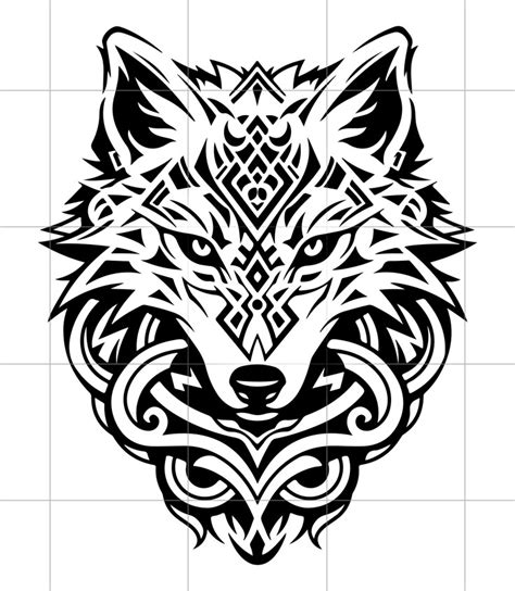 Fenrir Wolf Svg File Norse Wolf Design Norse Tattoo Viking