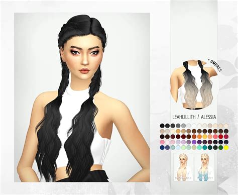 Sims 4 Hairs ~ Miss Paraply Leahlillith`s Alessia Hair Retextured