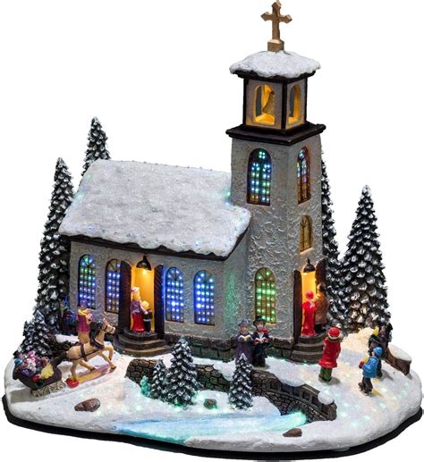 Konstsmide Fibre Optic Led Church Christmas Scene Netz Oder Batterie