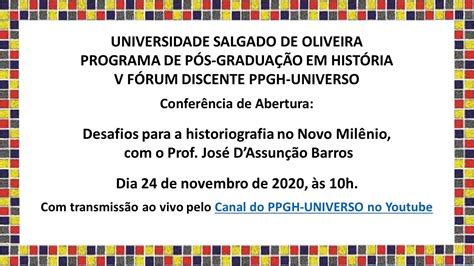 V Fórum Desafios para a historiografia no Novo Milênio o Prof