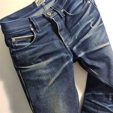 Mens Dark Jeans Raw Jeans Denim Jeans Men Faded Denim Raw Denim