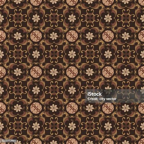 Batik Tradisional Jawa Dengan Motif Lingkaran Unik Dan Warna Coklat Tua