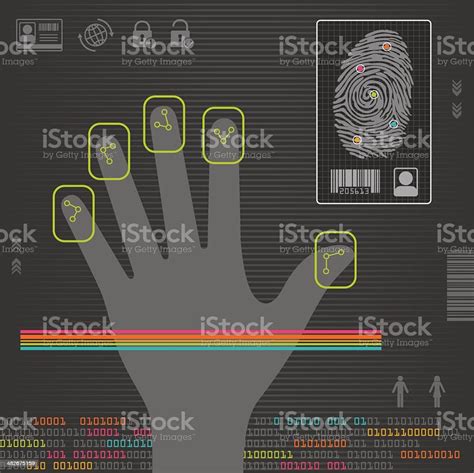 Biometric Hand Scanner Stock Illustration - Download Image Now ...