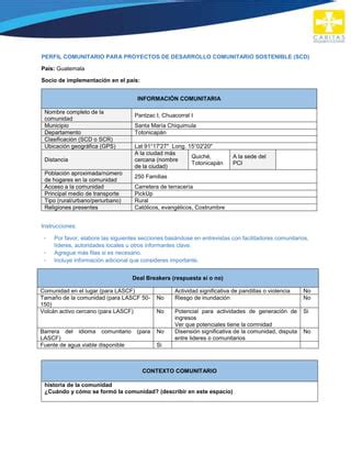 Pantzac I SCD Community Profile Template Unificado Docx