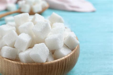 Refined Sugar Cubes In Bowl Stock Image Image Of Nutrition