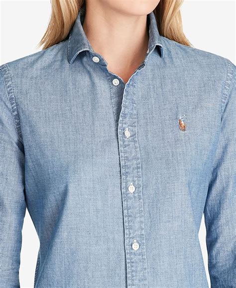 Polo Ralph Lauren Slim Fit Cotton Chambray Shirt And Reviews Tops