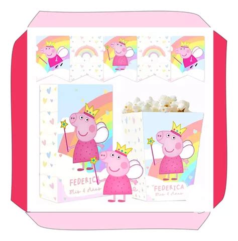 Kit Imprimible Peppa Pig Hada Fiesta Cumpleaños Decoracion Cuotas sin