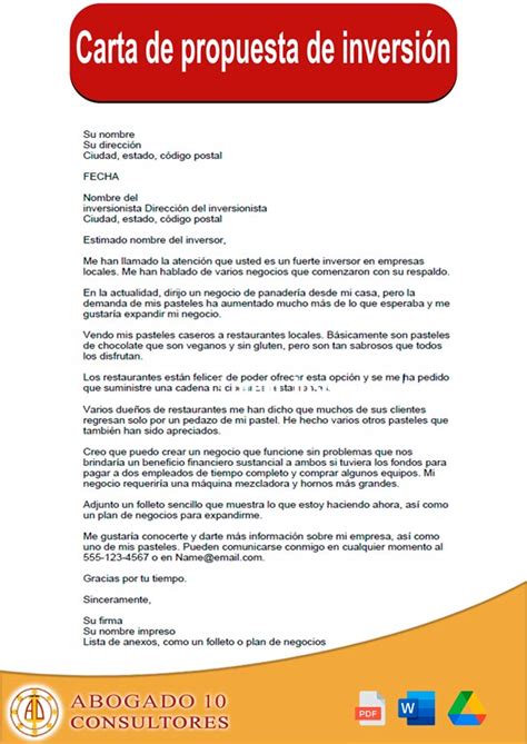 Emprende Negocios Redacción De Una Carta De Propuesta De Inversión