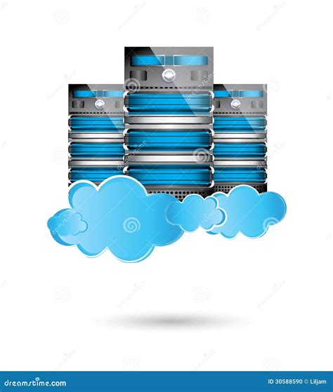 Datacenter De Serveurs Concept De Calcul De Nuage Illustration De