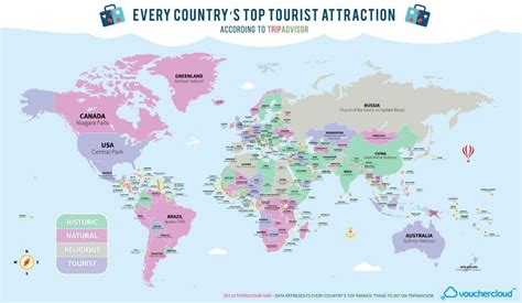 popular attraction   country shown   map