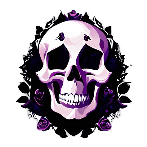 Goth Rose Skull Graphic · Creative Fabrica