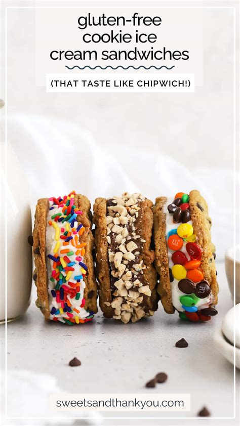 Gluten Free Cookie Ice Cream Sandwiches Like Chipwich