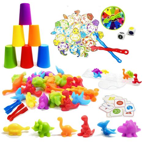 Counting Dinosaur Matching Games Color Sorting toys Kids educational ...