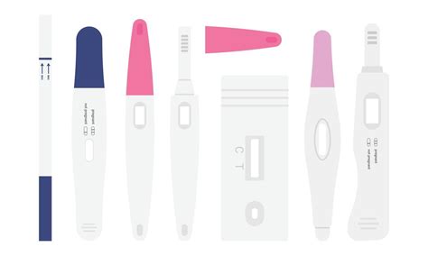 Set Of New Pregnancy Test Without Result Vector Illustration Unused