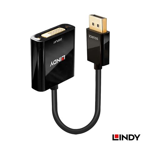 Lindy 林帝 主動式 Displayport 轉 Dvi D 轉接器 41734 蝦皮購物