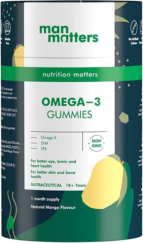 Amazon Fast Mart Man Matters Omega 3 Fish Oil Gummies For Men