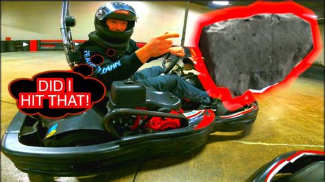 Hitting A Chunk Of Concrete With A Go Kart POV YouTube