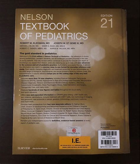 Nelson Textbook Of Pediatrics Two Volume Set International Edition