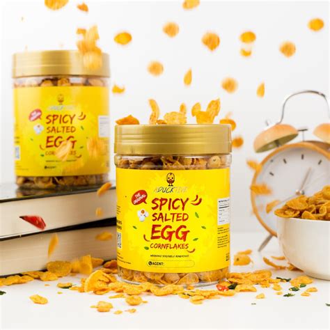 Aducktive Original Spicy Salted Egg Conflakes Kudapan Jajan Keropok