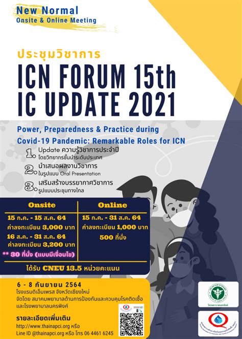 ประชุมวิชาการ Icn Forum15 Ic Update 2021 แบบ Online 6 8 กันยายน 2564