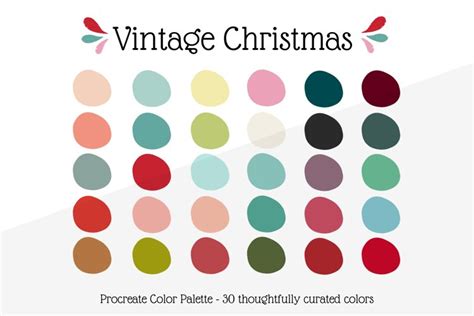 Procreate Color Palette Procreate Christmas Color Palette