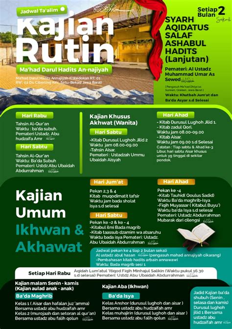 Pengajian Rutin Darul Hadits Bekasi