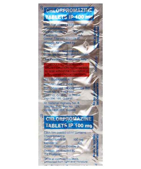 Chlorpromazine 100mg Tablet M Care Exports | Pharmaceutical Exporters