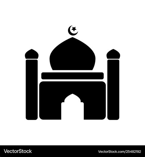 Mosque Icon Mosque Symbol Design Simple Element Vector Image