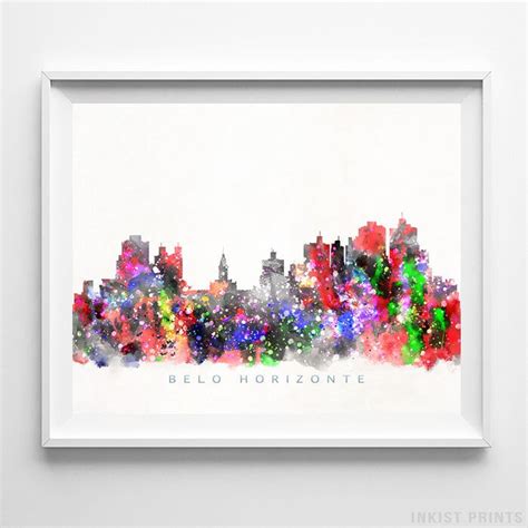 Belo Horizonte Skyline Print Brazil Belo Horizonte Poster | Etsy