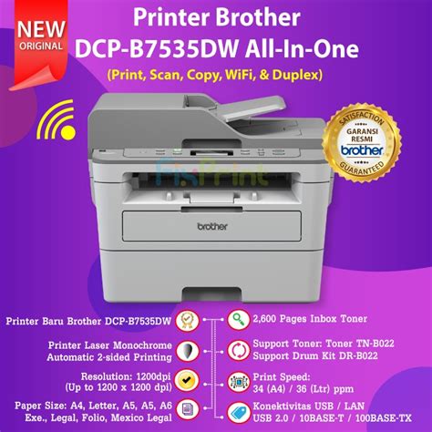 Jual Printer Dcp B Dw Laser Mono Wireless Multi Function B Dw