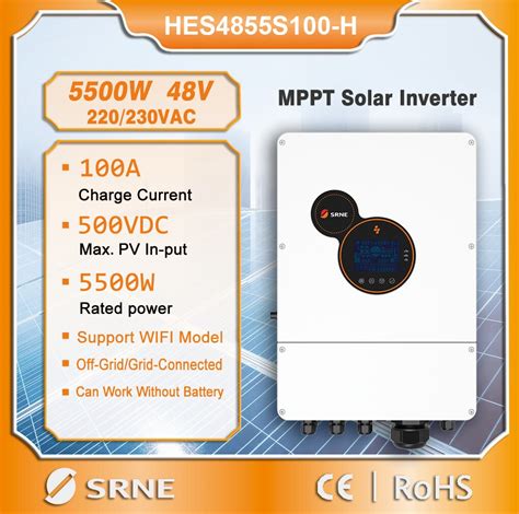 SRNE inversor Solar de onda sinusoidal pura 5500W 48V entrada máxima