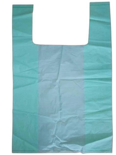 U Cut Plain Polythene Biodegradable Carry Bag Size In Inches 12x14