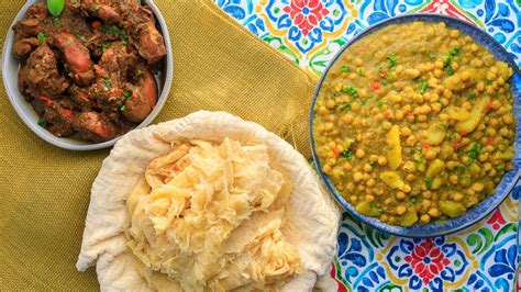 Tasty Combo Healthy Stewed Chicken Curry Channa And Aloo And Paratha