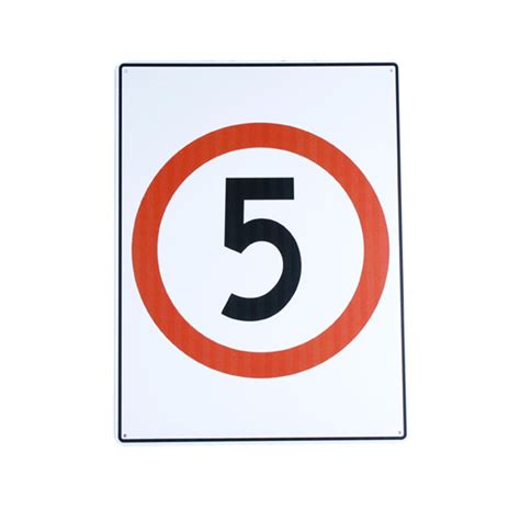 Speed Limit 5km Metal Sign 600 X 450mm