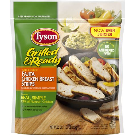 Tyson® Grilled And Ready® Fully Cooked Fajita Chicken Strips 22 Oz