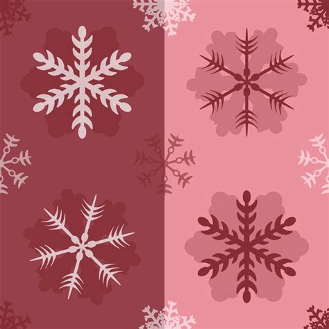 Seamless Red Snowflake Pattern Background 5219538 Vector Art At Vecteezy