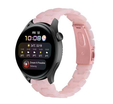 Huawei Watch 3 (Pro) resin band (roze) - Smartwatchbanden.nl