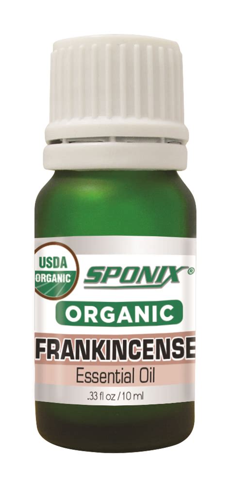 Organic Frankincense Essential Oil 10 ML SOFK0105 12 89 Sponix