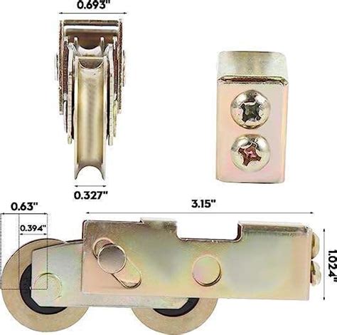 Double Bearings Zinc Alloy Sliding Glass Door And Window Rollers Wheel