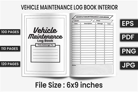 Vehicle Maintenance Log Book | KDP Graphic by CuttingLab · Creative Fabrica