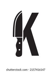 Creative Design Letter K Knife Vector Stock Vector (Royalty Free ...