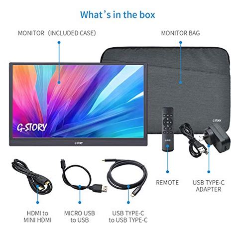 G Story Inch Touchscreen Portable Monitor P Full Hd Ips Screen