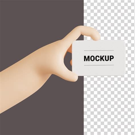 Premium PSD Hand Holding Card Mockup