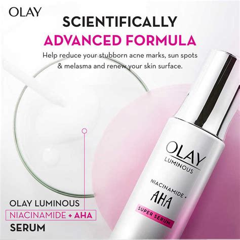 Olay Luminous Niacinamide AHA Face Super Serum Reduce Acne Marks 30ml