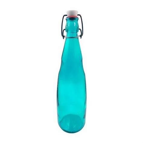 1 Litre Turquoise Colored Glass Water Bottle at Rs 72/piece | Glass Water Bottle in Isnapur | ID ...